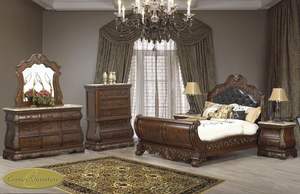 Exquisita mesita de noche de caoba tallada a mano con lujosa tapa de mármol | Mesita de noche de estilo victoriano | Dormitorio de calidad premium Fu - Product Image 3