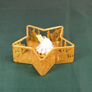 Plateau de service en métal doré Eid Mubarak, étoile de lune, pour vaisselle, Dessert, aliments, vente en gros, haute qualité, Ramadan 2023 - Product Image 5