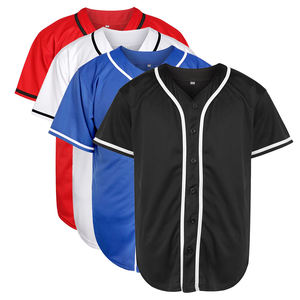 Usine en gros hommes Baseball Logo personnalisé impression et broderie uniforme de Baseball 100% Polyester qualité Baseball Jersey - Product Image 1