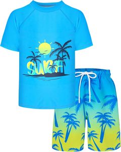 Nouveau Maillot de Bain Garçon 2026 à Imprimé Animal, Ensemble Short et T-shirt Manches Courtes, Tailles M-L, Séchage Rapide et Respirant - Product Image 1