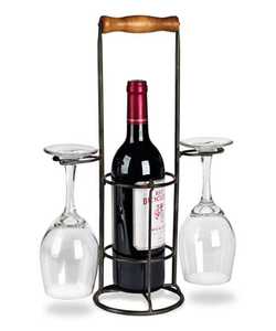 Nouveau dernier support de verre à vin à l'or de qualité supérieure fini Avec 13.68 ''H X10.13'' W X10.13 ''D. - Product Image 2