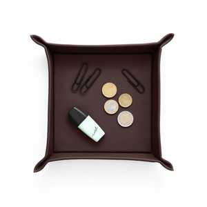 Bandeja de Servicio de Cuero de Dos Niveles para Decoración del Hogar de Lujo con Diseño Clásico para Vajilla y Uso en el Hogar/Hotel - Product Image 1