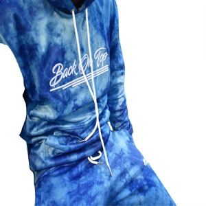 Ensemble de survêtement bleu tie-dye pour homme, sweat-shirt à capuche et pantalon de jogging, tenue décontractée, vêtements de sport, ensemble de mode streetwear - Product Image 6