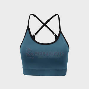 Soutien-gorge de sport pour femme de qualité supérieure, à maintien élevé, en matériau respirant Spandex/Polyester, options personnalisables pour l'entraînement en salle de sport - Product Image 1