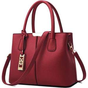 Bolso de Mano de Cuero Vacuno Genuino para Mujer, con Cierre de Cremallera, Impermeable, Duradero, de Gran Capacidad, con Correa Cruzada - Product Image 2