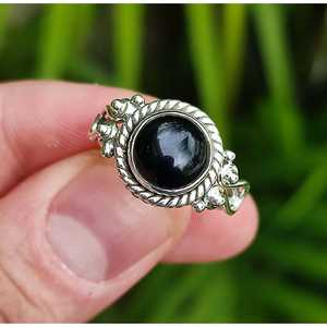 925 Sterling <b>Silver</b> Black Onyx <b>Ring</b> Handmade <b>Statement</b> Promise Jewelry for July Birthstone Natural Black Gemstone Perfect Gift - Product Image 3