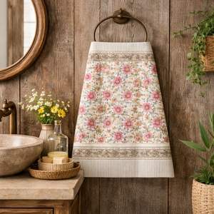 Serviettes de toilette en coton gaufré artisanal de Jaipur, imprimées de motifs floraux, qualité export, super douces, séchage rapide, absorption rapide, de qualité supérieure. - Product Image 3