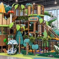 Aire de jeux intérieure commerciale multi-activités avec fosse à balles, trampoline, fosse à mousse, parcours de cordes, toboggans et jeux d'escalade pour les centres de divertissement familial (CDEF) OEM