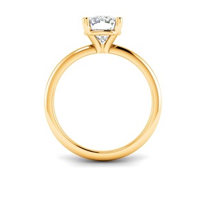 Anillo de Compromiso Solitario con Circonita de Corte Ovalado Alargado de 1 a 5 Quilates, Oro Blanco, Amarillo o Rosa de 18K, Certificado IGI, Joyería Fina - Product Image 2