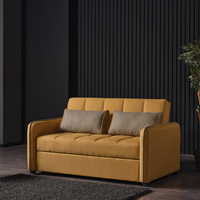 Europäisches Modulares Schlafsofa mit Ausziehfunktion und Massage-Funktion aus Stoff, Multifunktionales Hotel- und Wohnzimmer-Schlafzimmer-Möbelstück