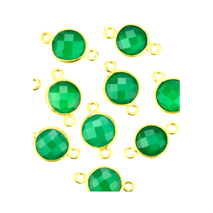 Connecteur calcédoine Aqua en argent 925 avec connecteurs de pierres précieuses et breloques en pierres précieuses - Product Image 2