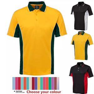 Vente en gros de haute qualité dernière conception personnalisée votre propre logo polos à séchage rapide chemise polo de golf à manches courtes pour hommes - Product Image 5