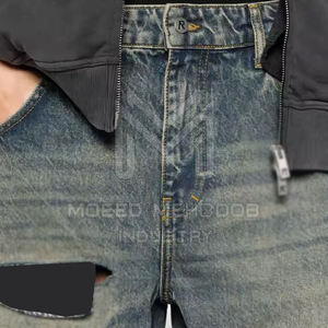 Pantalones de invierno sólidos informales de alta calidad para hombre de talla grande cálido desgastado cintura media patrón recto 100% algodón botón Fly - Product Image 5