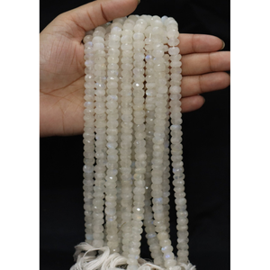 Cuentas de Piedra Lunar Arcoíris AAA: Piedra Preciosa Redonda Facetada de 6-9 mm, Hilo de 16 Pulgadas - Product Image 2