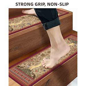 Tapis imprimé abstrait - Lavable en machine, design turc, confort rafraîchissant, tapis d'entrée - Product Image 3