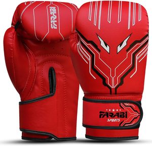 Gants d'entraînement de boxe et MMA FARABI SPORTS en cuir PU personnalisables avec support de poignet pour fermeture, séchage rapide, protection UV, idéaux pour l'extérieur - Product Image 2