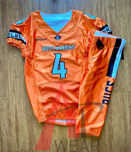 Uniformes personnalisés de football américain Uniformes personnalisés de football américain en or Uniformes personnalisés de football en sergé - Product Image 5