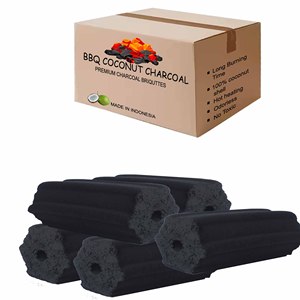 Fabricant Hexa Black Charcoal Briquettes Acheteurs en Europe Coquille de noix de coco naturelle Indonésie BBQ Restaurant Produit d'exportation 10Kg - Product Image 2
