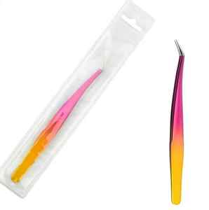 Pinzas profesionales para extensión de pestañas, pinzas para pestañas de acero inoxidable de punta afilada - Product Image 1