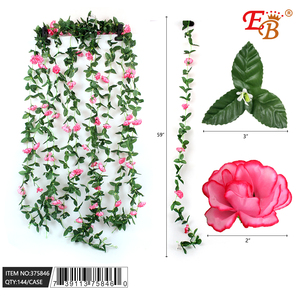 59 \ "rosa artificiale ghirlanda di fiori 144-PC ghirlanda di natale decorazione festiva per interni/esterni - Product Image 1