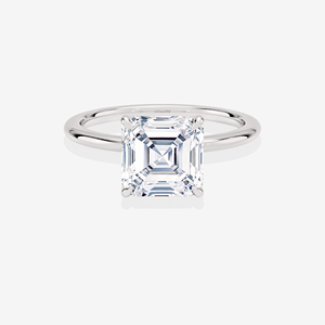 Anillo de Compromiso Petite Solitaire con Corte Asscher, Diamante Cultivado en Laboratorio en Oro de 9k - Anillos de Diamantes - Product Image 4