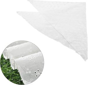 Fascia per capelli triangolare in pizzo floreale sottile per donna, foulard triangolare semplice per ragazza, bandane regolabili carine - Product Image 6