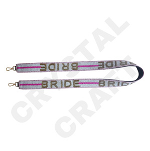 Go Cyclones Sangle de sac à main perlée Sangles de sac à perles de rocaille personnalisées en or blanc Sangle de perles personnalisée pour sacs - Product Image 5