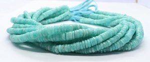 Perles naturelles Amazonite Heishi rondelle, perles Amazonite 6-7 MM, perles de roue Amazonite 16 pouces, perles de pneu Amazonite Heishi - Product Image 6
