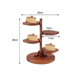 Soporte para pasteles de alta calidad hecho de madera con soporte de metal, utensilios de cocina, vajilla, uso para el hogar, hoteles, restaurantes, recién llegado - Product Image 5