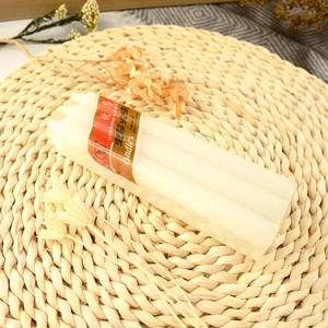 Velas blancas para cena del hogar, candelabros de cena de 8 pulgadas, 7 horas de limpieza, velas de Shabat, quema una llama constante - Product Image 4