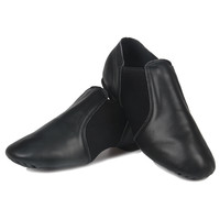 Chaussures de danse jazz unisexes personnalisées respirantes à semelle souple pour adultes, en cuir verni/véritable, avec lacets et doublure en coton – Vente en gros
