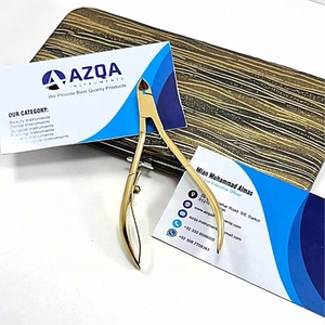 Coupe-cuticules double ressort en acier inoxydable plaqué or de luxe, outil pour manucure et pédicure, éliminateur de peaux mortes, pour salon et usage domestique - Product Image 4