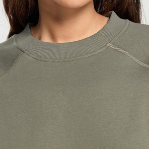 Sweat-shirt brodé personnalisé surdimensionné pour femmes pull à col rond en coton polaire décontracté coupe ample Style Streetwear - Product Image 2