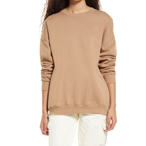 Sweat-shirts décontractés pour femmes en coton 100% respirant et écologique, coupe ajustée, design personnalisé avec doublure sur le devant, meilleur fournisseur en gros pour l'hiver - Product Image 1