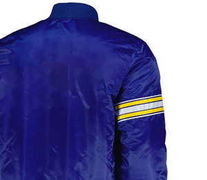 Veste en satin royal de haute qualité pour hommes avec col montant produit brodé régulier d'hiver - Product Image 6