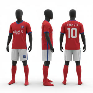 Personalizar los hombres adultos uniformes de fútbol conjuntos 100% poliéster cuello en V media manga jugador nombre opción transpirable secado rápido último - Product Image 1