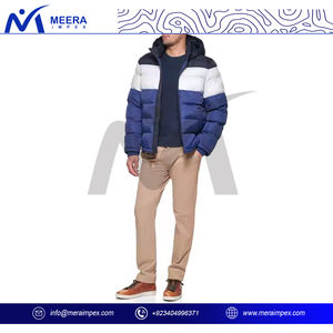 Abrigo de invierno con estilo para hombre, chaqueta acolchada alternativa ultra cálida con cuello levantado, duradera, cómoda para uso en exteriores - Product Image 3