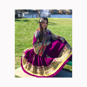 Ethnic Afghan Kuchi Handmade <b>Tribal</b> Traditional Embroidered Women Afghani <b>Dress</b> Long Size in Multy Color for Pashtun Culture - Product Image 5