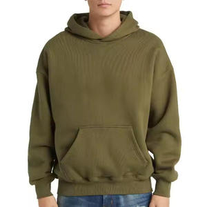 Pull court à capuche pour hommes en éponge française double couche délavée à la pierre - Product Image 1