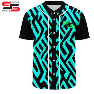 Camiseta de Béisbol Personalizada con Botones, 100% Poliéster, Impresión de Logotipo del Equipo |   Uniforme Deportivo para Clubes y Escuelas |   Proveedor OEM - Product Image 3