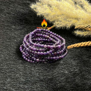 Lapidolite 4mm Cristal Naturel Perle Bracelet À La Main Réglable Stretch Guérison Bijoux pour Femmes Cadeau Parfait - Product Image 2