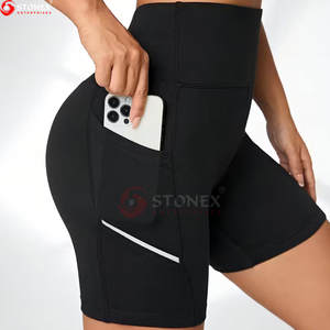Shorts de yoga pour femmes, nouveau style, taille haute, extensible, confortable, respirant, séchage rapide, vêtements de sport fabriqués au Pakistan, vente en gros - Product Image 3