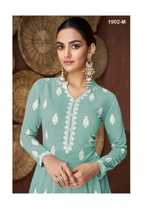 Dernière robe de mariage de créateur, broderie Georgette, travail, longue robe de soirée, robe de fête, pakistan, Anarkali, inde, bas prix - Product Image 3