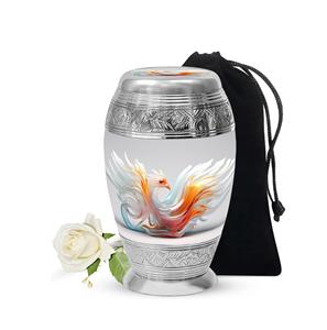 Urnes en métal de taille personnalisée Phoenix pour cendres humaines Urnes funéraires de crémation homme/femme adulte Urnes personnalisées décoratives - Product Image 2