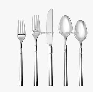 Amazing Design Silver <b>Stainless</b> <b>Steel</b> <b>Cutlery</b> Set with Long Handles for Home Hotels Wedding Dinnerware Flatware set - Product Image 4
