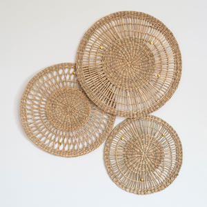 Ornement suspendu en herbe de mer, idées géniales pour la décoration de la pièce, art en raphia et en herbe de mer, décorations murales - Product Image 6