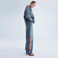 Jeans baggy déchirés pour femmes, broderie personnalisée, coupe classique, pantalon en denim, streetwear décontracté, pantalon sexy et élégant, vente en gros