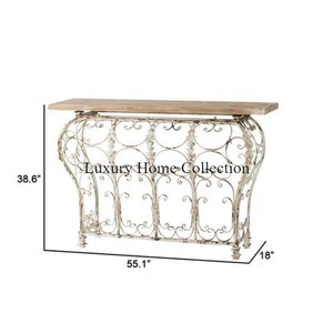 Console en métal personnalisable en gros de style vintage et table d'appoint couleur blanche enduit de poudre fait à la main fournitures de dernière arrivée - Product Image 1