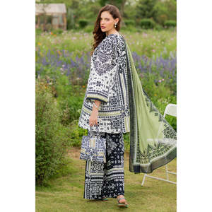 เสื้อพิมพ์ลาย JAZMIN-3PC Khaddar พร้อมผ้าคลุมไหล่และกางเกงขายาว แขนสามส่วน-BIC-2626 - Product Image 5
