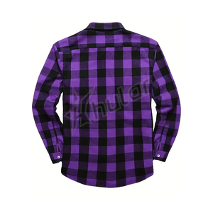 เสื้อไบเกอร์สำหรับผู้ชายเสื้อสำหรับขี่จักรยานผ้าสักหลาดลายสก็อตสีเหลืองคลาสสิกเส้นด้ายผ้าฝ้ายสำหรับ100% ย้อมสีป้องกันรอยยับและระบายอากาศได้ไซส์ใหญ่พิเศษสำหรับฤดูใบไม้ผลิออกแบบโลโก้ได้ตามต้องการ - Product Image 3